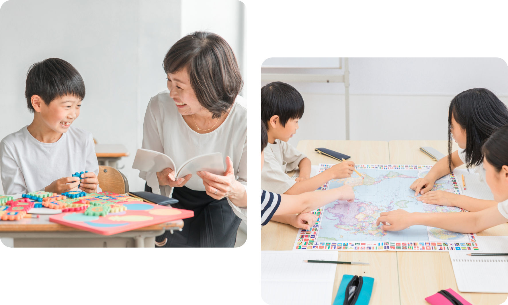 学童クラブに併設されたカルチャースクエアでは、様々な習い事をご用意。経験豊富なプロの講師陣が丁寧に指導いたします。