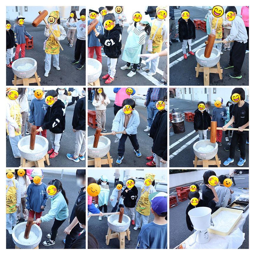 もちつき体験、じゃんけん大会